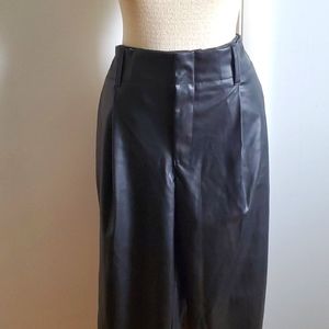 Faux Leather Black Pants